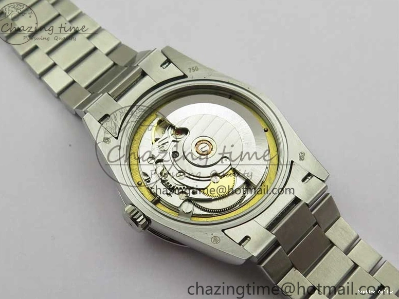 0517 SmoothTexture Day-Date 36mm 128239 SS Crystal BP Best Edition Black MOP Crystal Marker Dial on SS President Bracelet A 2681